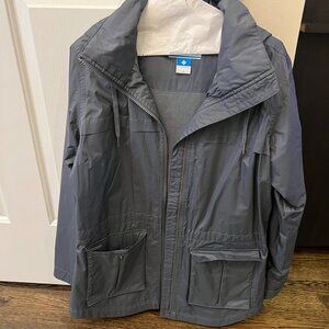 Columbia SIze M Blue/Gray Rain Jacket Coat